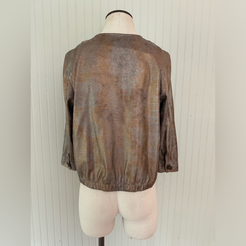 Ruby Rd. Gold/Silver Metallic Jacket - image 3